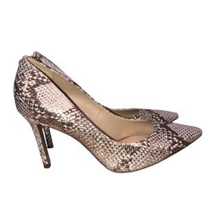 Sam Edelman Snakeskin Hazel Leather Pumps Size 8 Like New